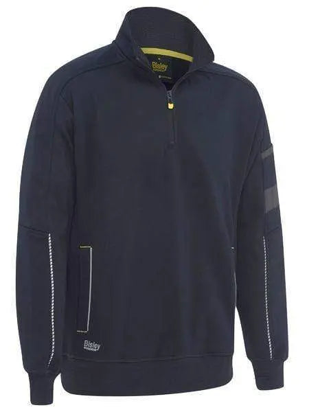 Bisley 1/4 Zip Work Fleece Pullover BK6924 Metro Workwear.